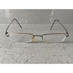Modern Times Eyeglasses Peace 49-18-135 Coffee/Bronze Half Rim Metal Frames ONLY